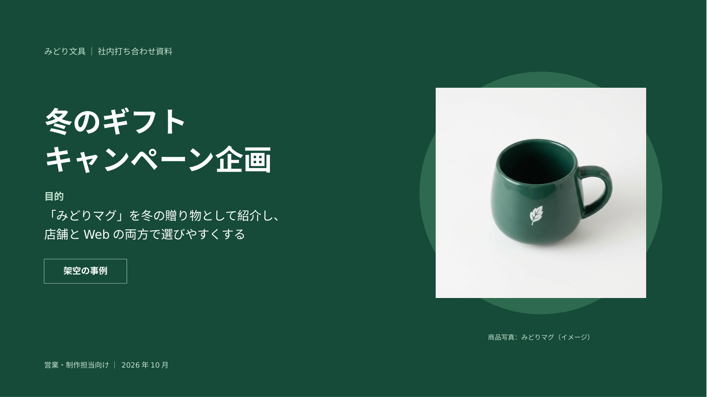 1 / 3：商品写真と企画の目的