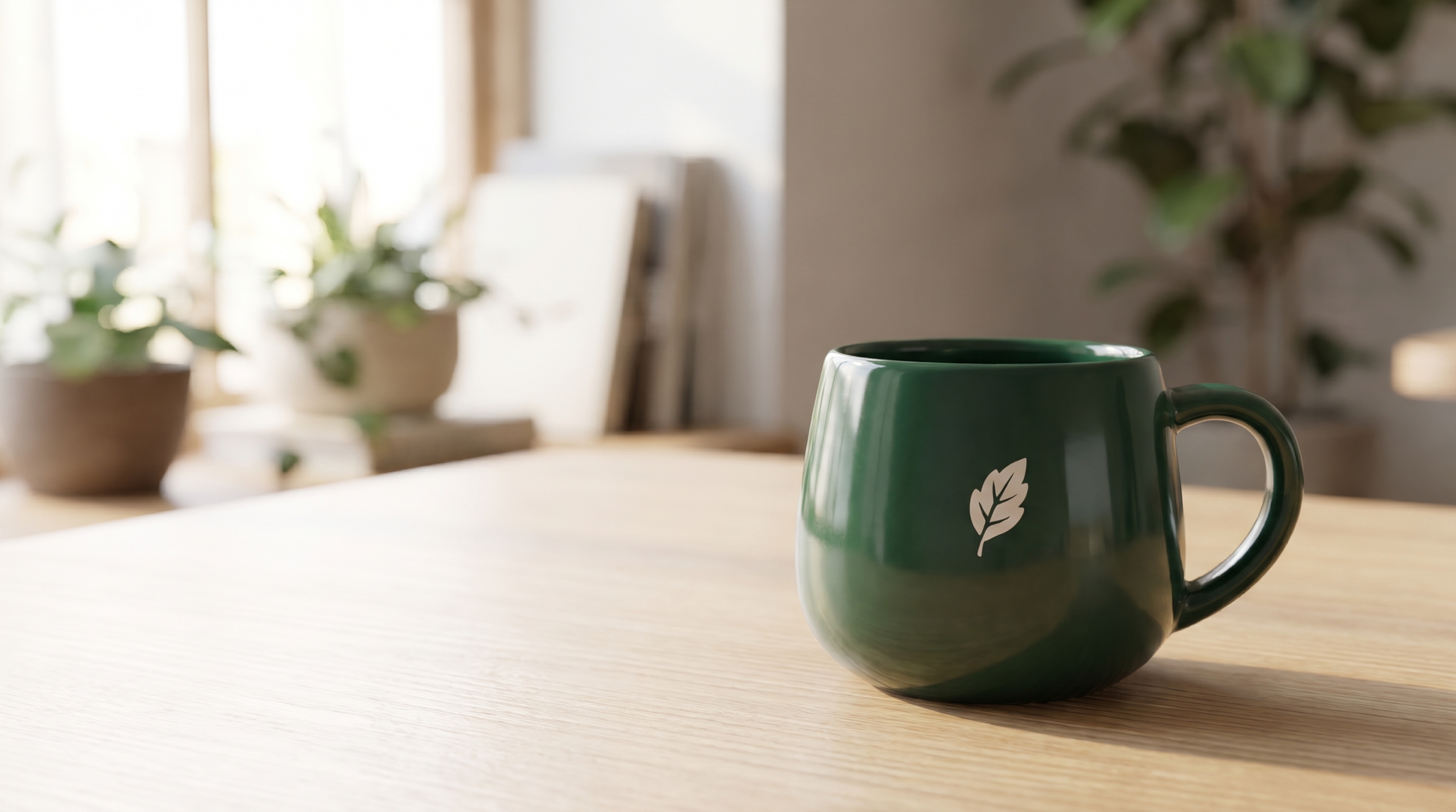 登録した「みどりマグ」を参照してBestllamで生成したカフェの広告イメージ。